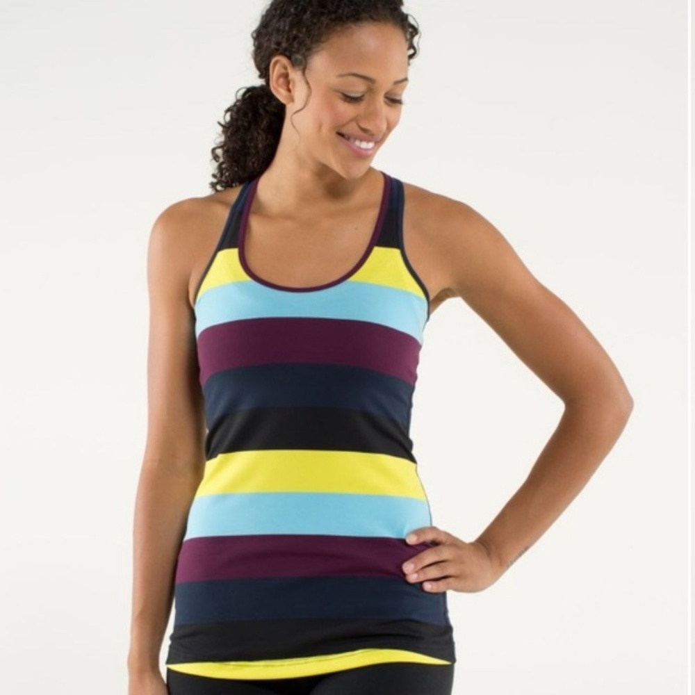 Lululemon "Vintage" Pow Stripe Cool Racerback
